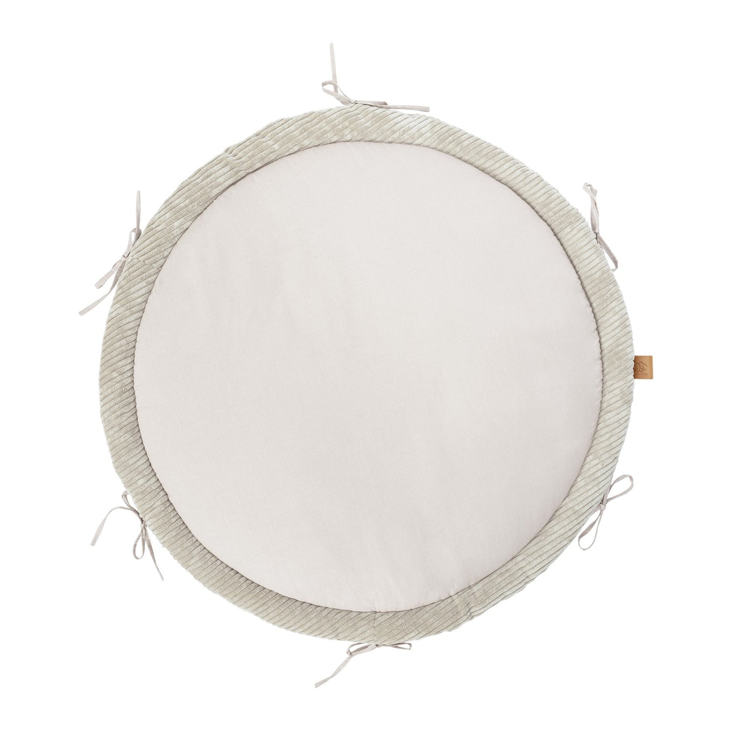 Baby Nest & Play Mat With Crib Bumper Braid - Ecru