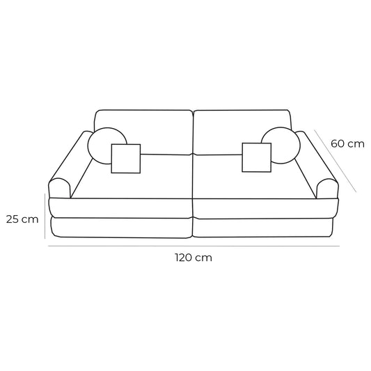 Indoor/Outdoor Outzy Pocket Sofa For Children - Fog Grey