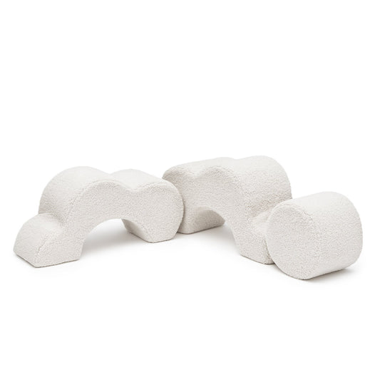 MeowBaby® Foam Flower Shape Set, 3 Elements, Bearly Off White