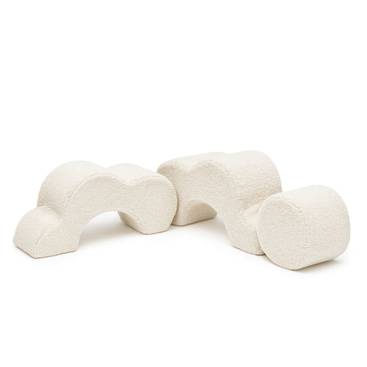 MeowBaby® Foam Flower Shape Set, 3 Elements, Bearly Cream