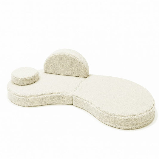 MeowBaby® Modular Sofa Coccolo for Kids – 6 Piece, Bearly Cream