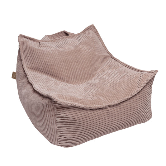 MeowBaby Aesthetic Velvet vaikiškas sėdmaišis – pudros rožinis