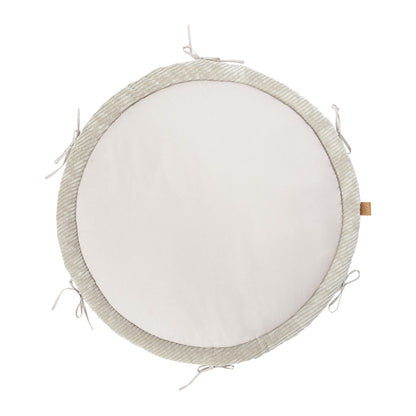 Baby Nest & Play Mat With Crib Bumper Braid - Ecru
