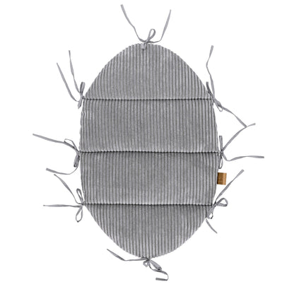 Baby Nest With Braided Bumper - Grey