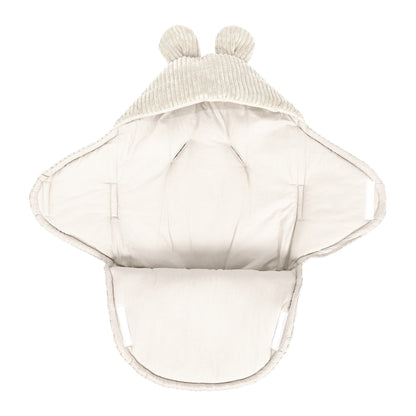 Baby Swaddle with Bear Ears – Ecru