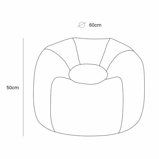 Bean Bag Floreo - Blush Beige