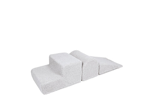 MeowBaby® „Bearly“ 3 minkštų žaidimų formų rinkinys – balkšvas
