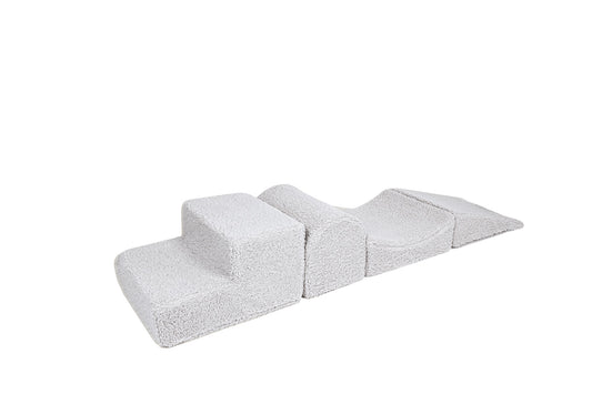 MeowBaby® „Bearly“ 4 minkštų žaidimų formų rinkinys – balkšvas