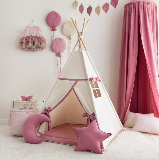 Beige-Pink Teepee Tent