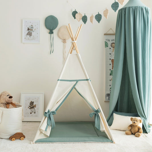 Tipi.tu vaikiška tipi palapinė „Beige-Sage“