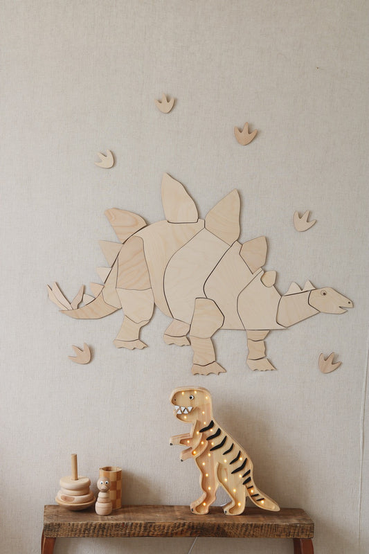 Cut It Now Medinė sienos dekoracija „Stegosaurus“