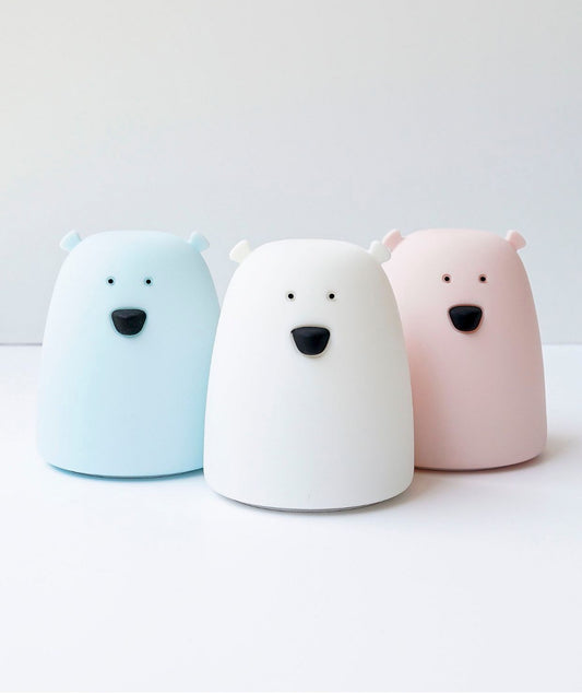 Rabbit & Friends silikoninė naktinė lemputė „Little Bear“ – rožinė