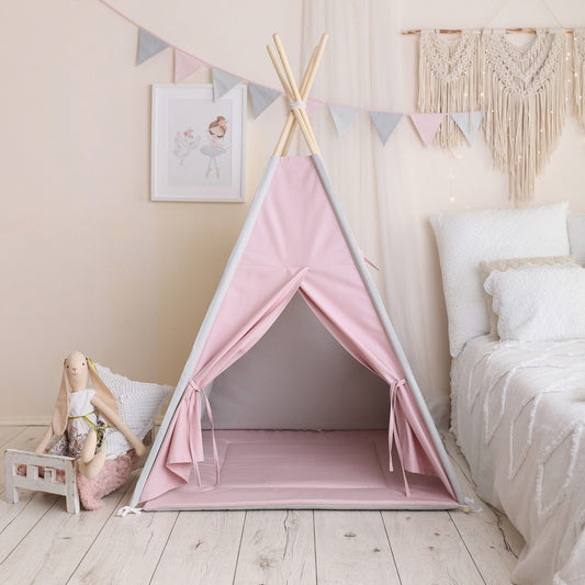Tipi.tu vaikiška tipi palapinė „Grey-Pink“