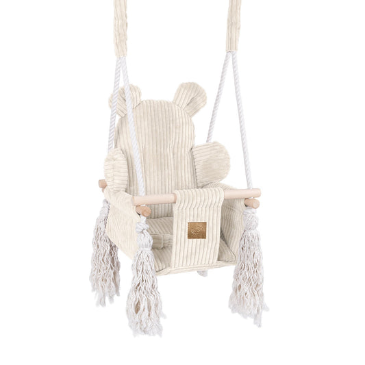 MeowBaby® „Teddy“ kambario sūpynė kūdikiui – ecru