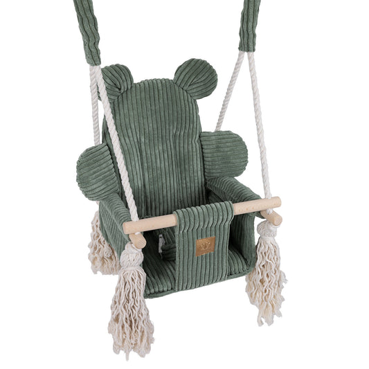MeowBaby® „Teddy“ kambario sūpynė kūdikiui – alyvuogių žalia