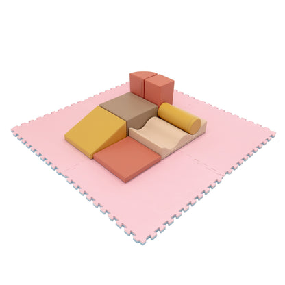 Large Foam Puzzle Mats - Baby Pink / Baby Blue