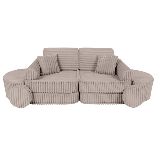MeowBaby vidutinė modulinė sofa vaikams „Churros Beige Plus“