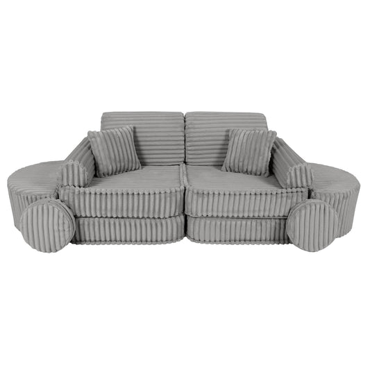 MeowBaby vidutinė modulinė sofa vaikams „Churros Moon Grey Plus“