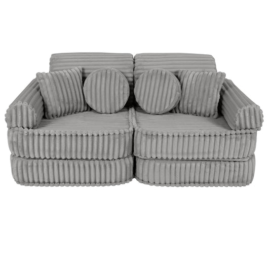 MeowBaby vidutinė modulinė sofa vaikams „Churros Moon Grey“