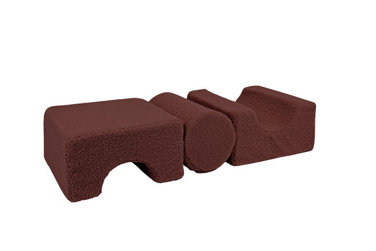 MeowBaby® „Bearly“ 3 minkštų žaidimų formų rinkinys – rudas