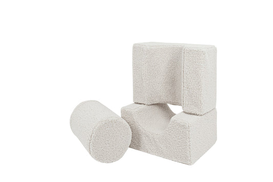MeowBaby® „Bearly“ 3 minkštų žaidimų formų rinkinys – kreminis