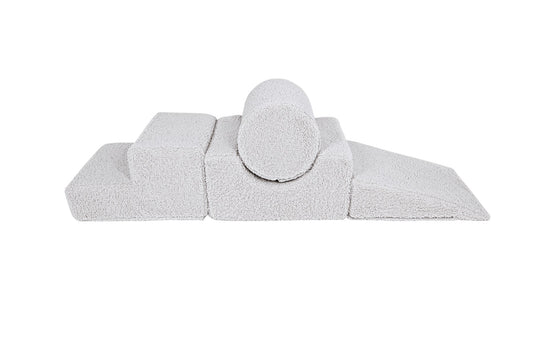 MeowBaby® „Bearly“ 4 minkštų žaidimų formų rinkinys – balkšvas