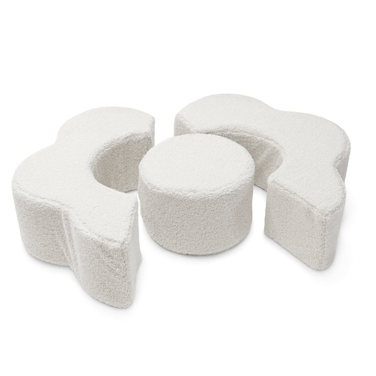 MeowBaby® Foam Flower Shape Set, 3 Elements, Bearly Off White