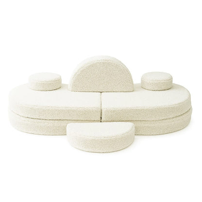 MeowBaby® Modular Sofa Coccolo for Kids – 6 Piece, Bearly Cream