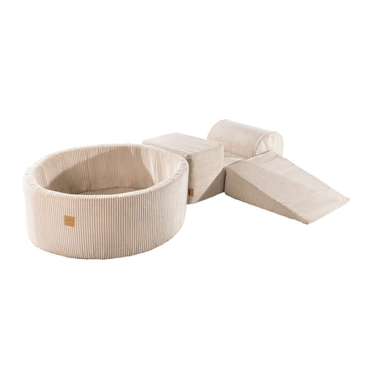 MeowBaby® minkštų žaidimų formų rinkinys su kamuoliukų baseinu be kamuoliukų