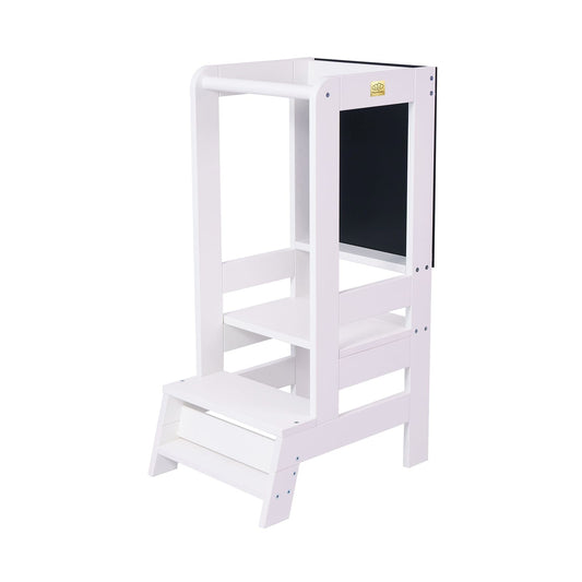 MeowBaby® medinis virtuvės bokštelis – baltas