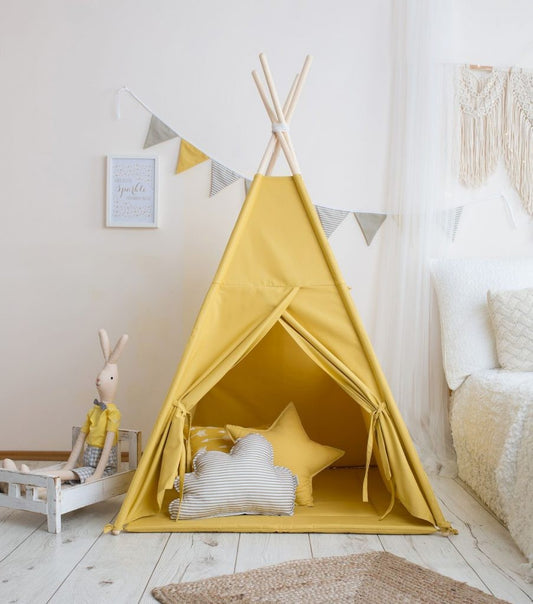 Tipi.tu vaikiška tipi palapinė – garstyčių spalvos