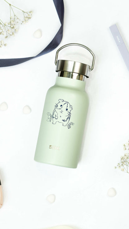 SEIK termogertuvė 350 ml „Jūrų kiaulytė“ – šviesiai žalia