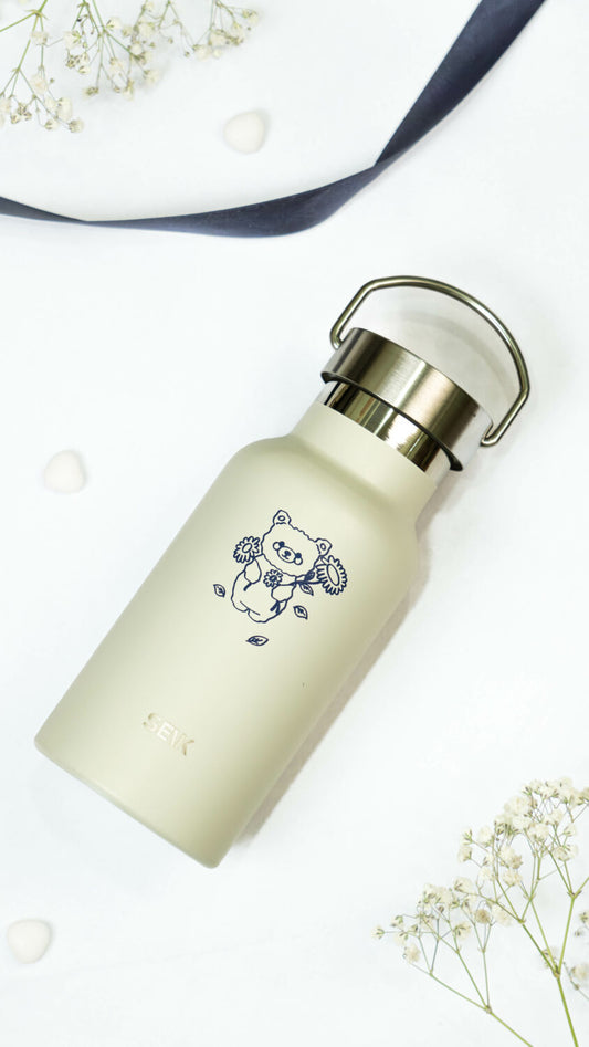 SEIK termogertuvė 350 ml „Meškiukas“ – smėlio spalvos