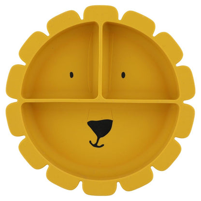 Silicone Divided Suction Plate for Kids - Mr. Lion