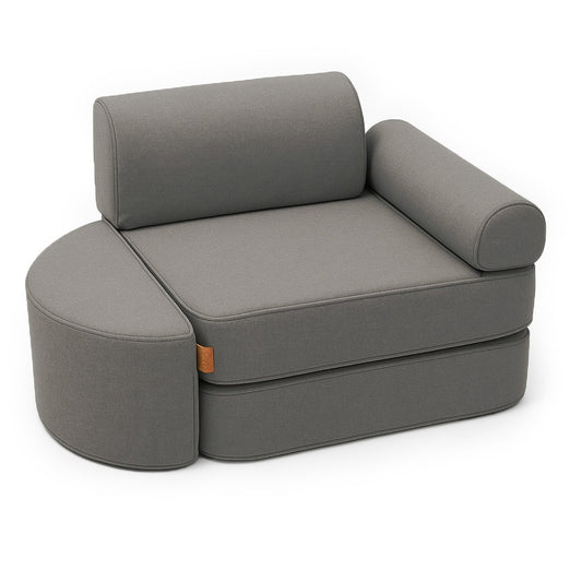 MeowBaby maža modulinė vaikiška sofa Outzy Pocket – Molio taupe