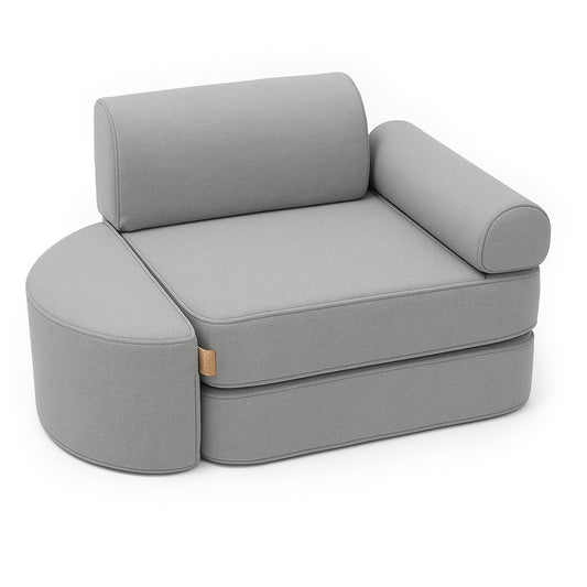 MeowBaby maža modulinė vaikiška sofa Outzy Pocket – Rūko pilka