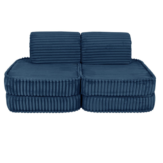 MeowBaby maža modulinė sofa vaikams „Churros Blue“