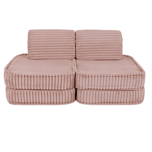 MeowBaby maža modulinė sofa vaikams „Churros Pink“