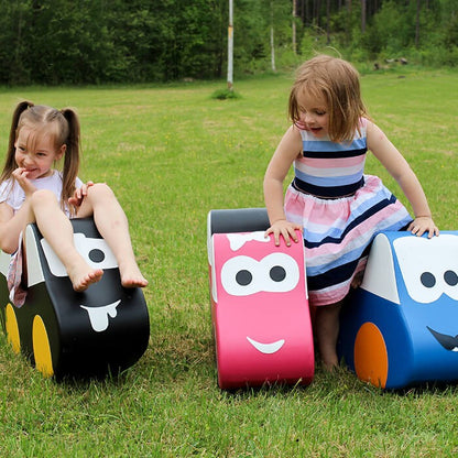 Soft Play Ride On Toy - Blue Car