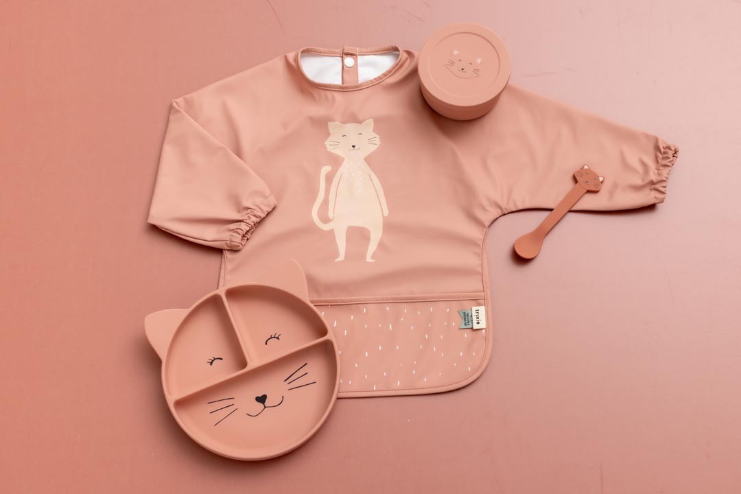 Waterproof Long Sleeve Bib - Mrs. Cat