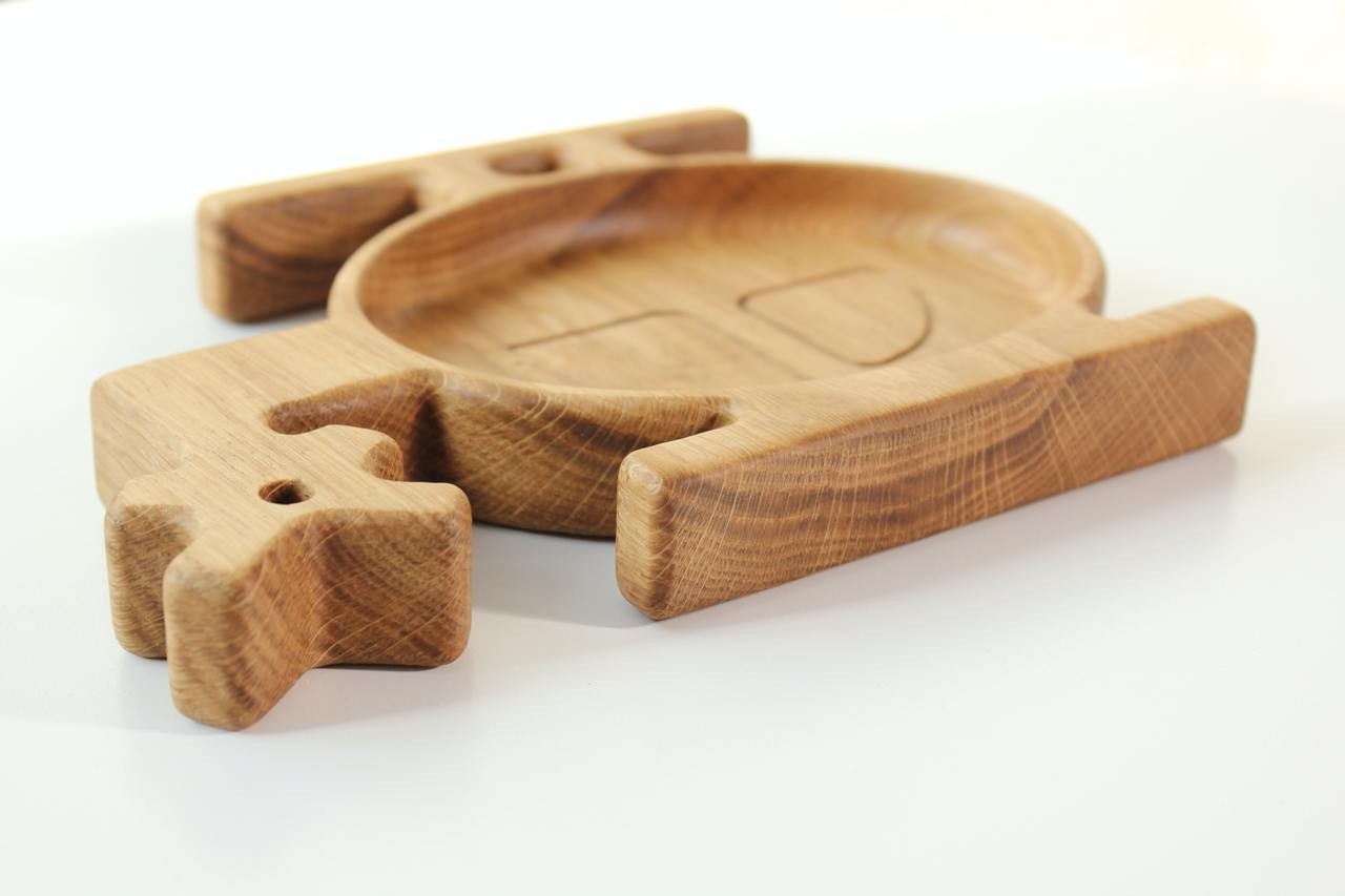 Wooden Plate For Kids - Helicopter