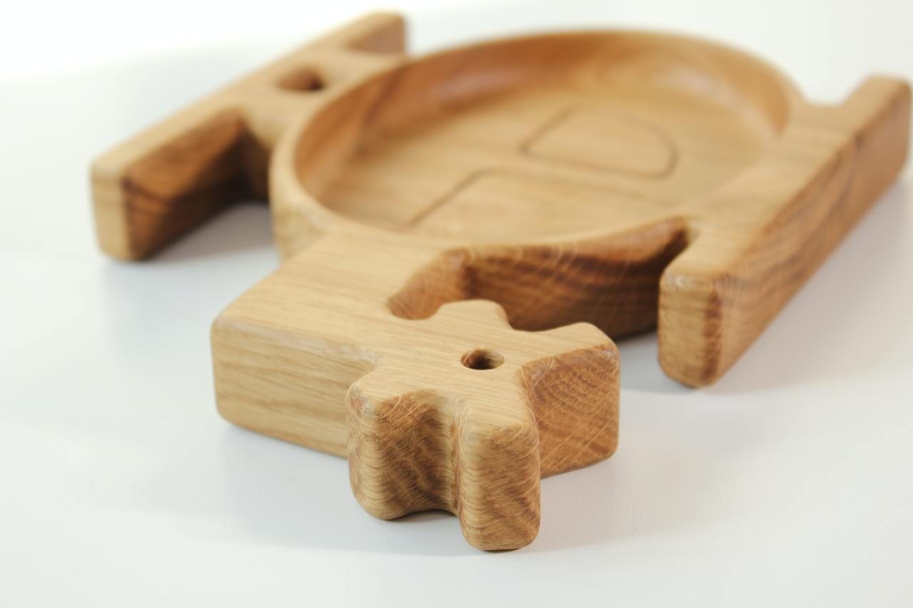Wooden Plate For Kids - Helicopter