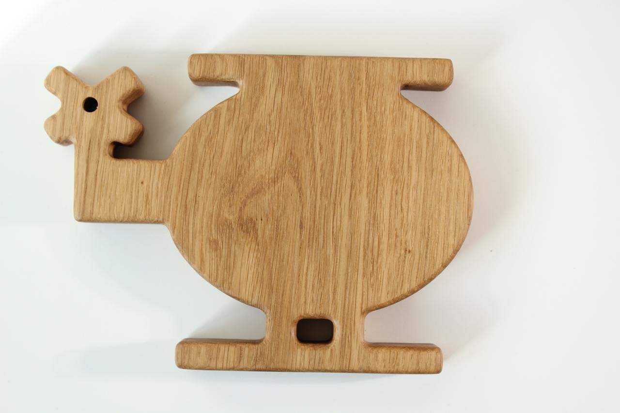 Wooden Plate For Kids - Helicopter
