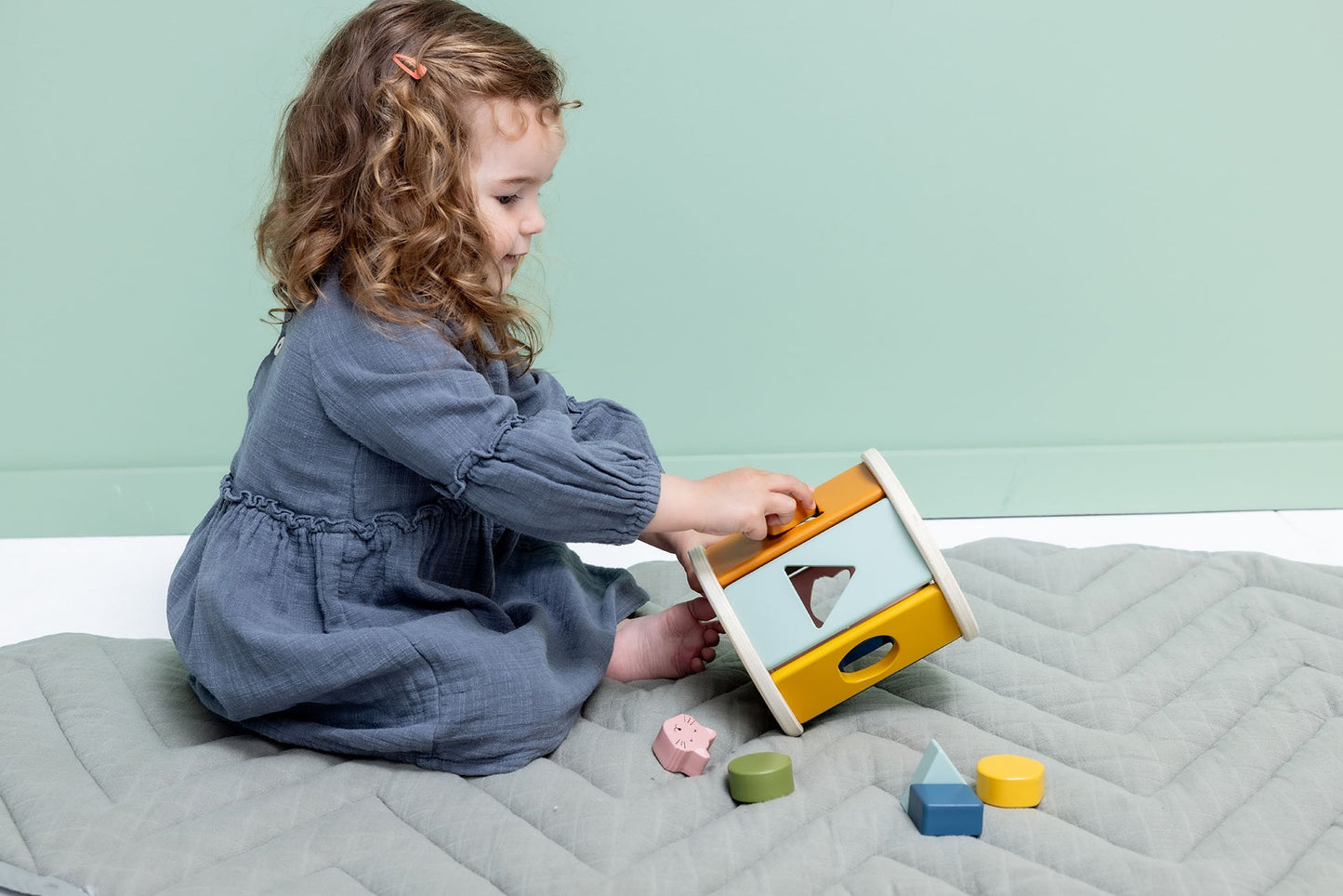 Wooden Rolling Shape Sorter