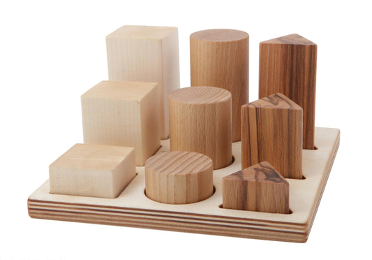 Wooden Story medinės formų rūšiavimo kaladėlės XL – natūralių spalvų