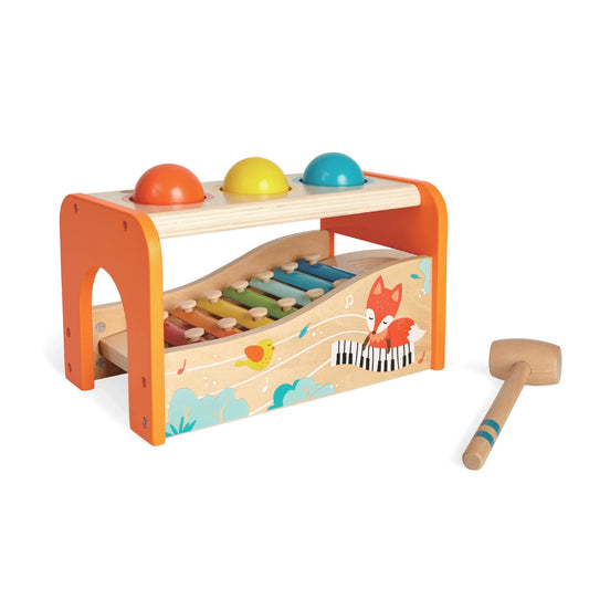 Gerardo's Toys medinis ksilofonas su kamuoliukų žaidimu